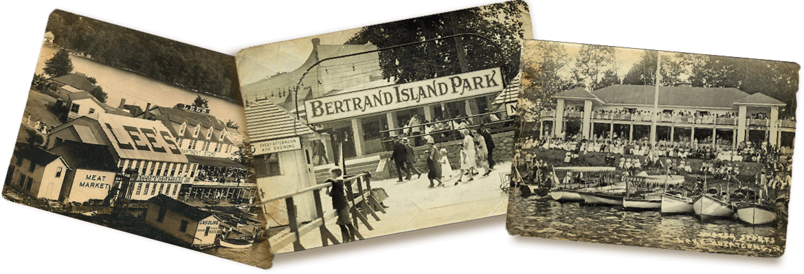 Antique images of Bertrands Island and Lake Hopatcong Sites